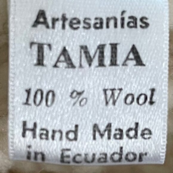 Vtg Artesanias Tamia Wool Sweater Size XL Oversized Chunky Cable Knit Fisherman - Picture 5 of 7